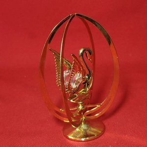Mascot USA 24K Gold Plated Australian Crystal Swan Figurine Collectible Decor